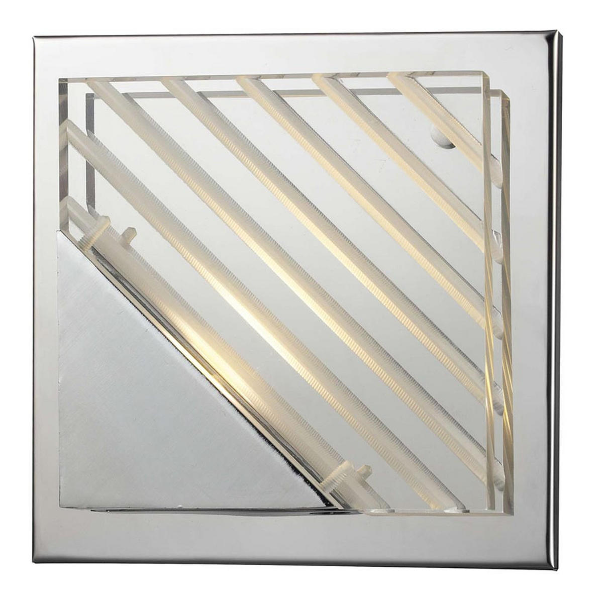 LED WANDLEUCHTE MIA Chrom Silber Aluminium - Silberfarben, Metall (15/6.5/15cm) - Esto