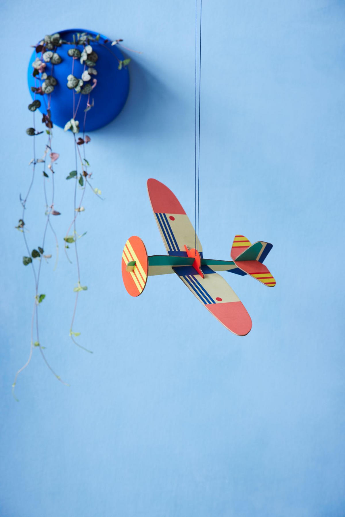 DEKOFIGUR Mobil Leuchts Flugz 7/18.7 cm - Multicolor, Wellpappe (7/18.7/28cm) - KUNSTLOFT