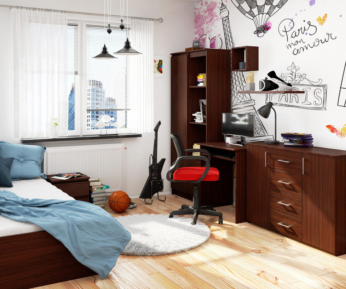 SCHREIBTISCH Dunkelbraun 74/68/51 - Dunkelbraun, Holzwerkstoff (51/68/74cm) - RAUMHIRSCH FURNITURE