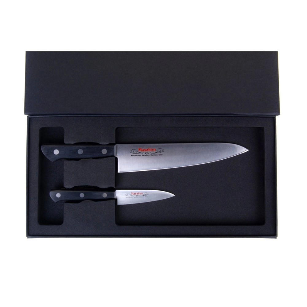 MESSERSET Silber 30/10/30 cm 1401101BBOMC - Silberfarben, Holz - Masahiro 
