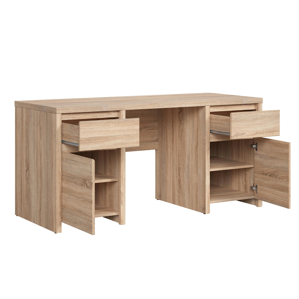 SCHREIBTISCH Soren Holz - Braun, Holzwerkstoff (65/160/77cm) - Petits-meubles