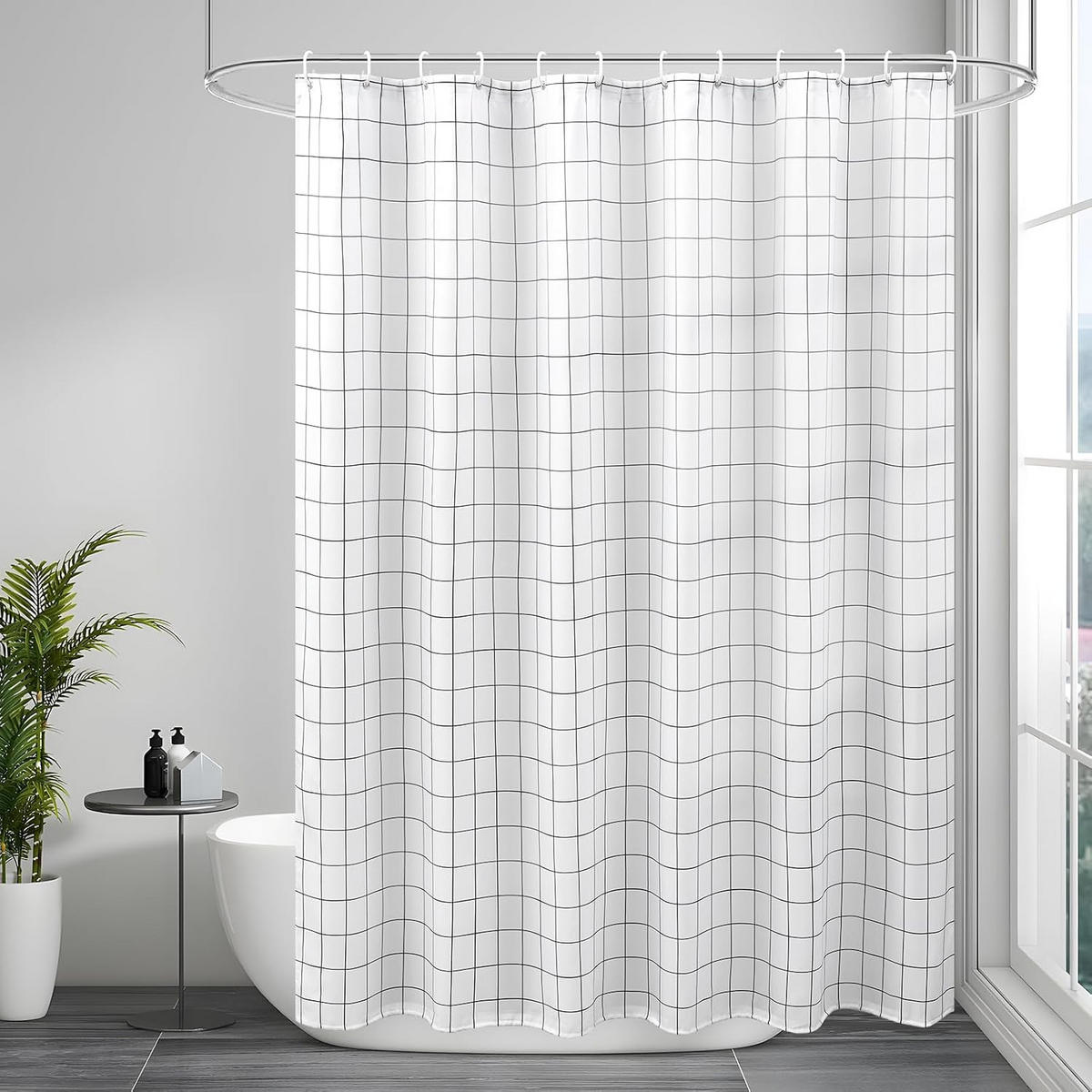 DUSCHVORHANG – 180 x 200 cm – inklusive Haken - Multicolor, Kunststoff (180/200cm)
