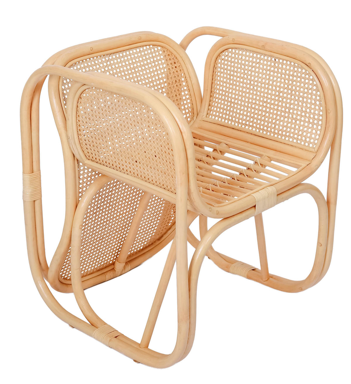 SESSEL Rattan Beige - Braun, Holz (58/71/61cm) - Nordlys