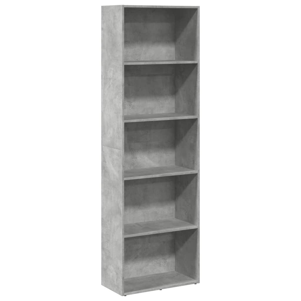 vidaXL Bücherregal Hellgrau 60x189x30 cm