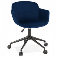 STUHL mit armlehnen Blau 59x80x54cm - Blau/Schwarz, Textil/Metall (59/80/54cm) - AlterEgo