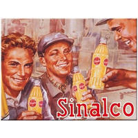 MAGNET 6/8 cm Sinalco Bauarbeiter - Multicolor, Metall (8/6/0.1cm) - Nostalgic-Art