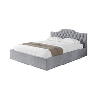 POLSTERBETT mit Bettkasten und Lattenrost, Bett mit Matratze H3/H4 - FALIO-V1 180x200 Hellgrau - Hellgrau, Holzwerkstoff/Textil (180/200cm) - ALTDECOR