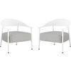 GARTENSESSEL céora weiss - Weiß, Metall (73/76/69cm) - Habitat Garten