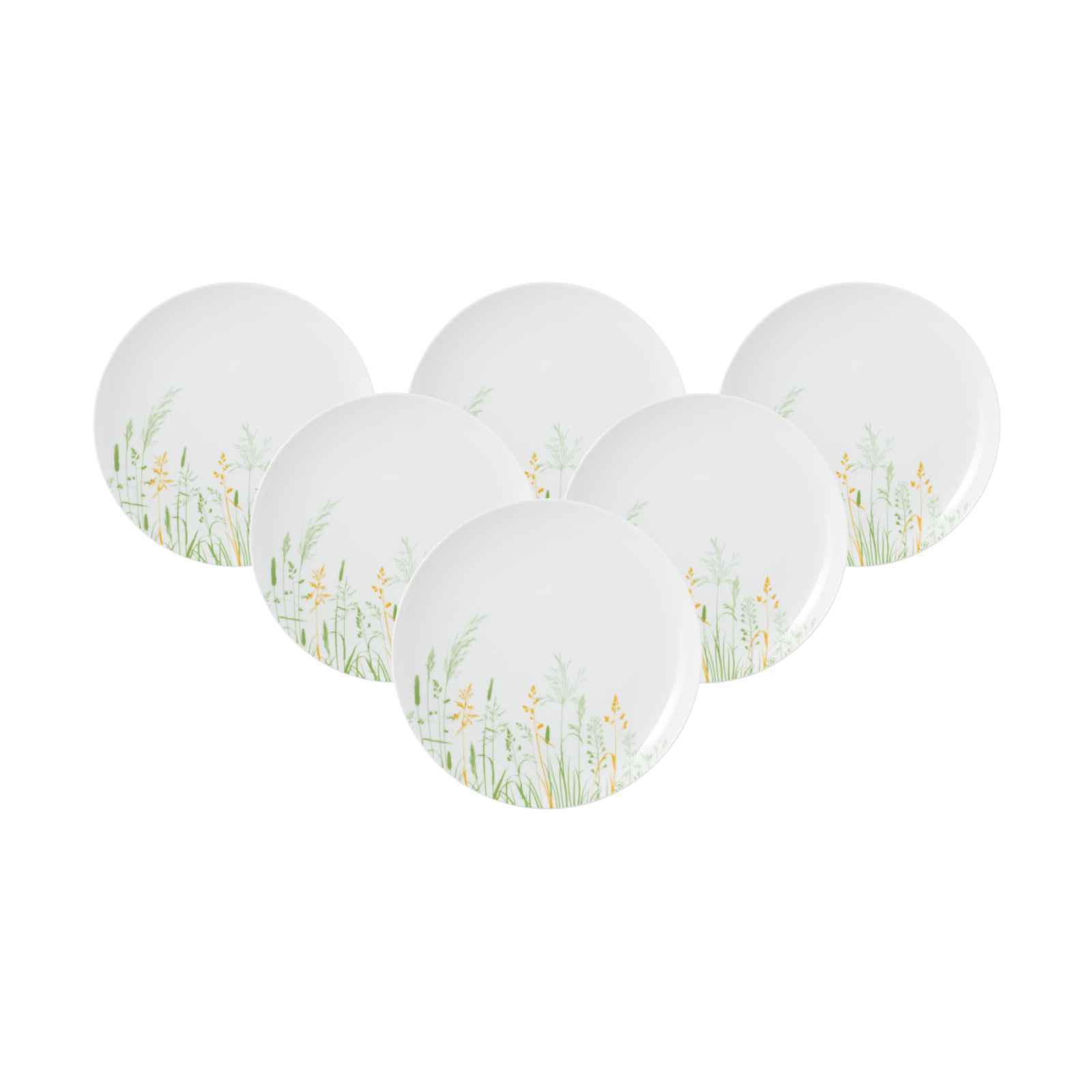 FRÜHSTÜCKSTELLER Liberty Meadow Grasses weiß-bunt ø 22,5 cm 6er Set - Multicolor/Weiß, Keramik (22.7cm) - Seltmann Weiden