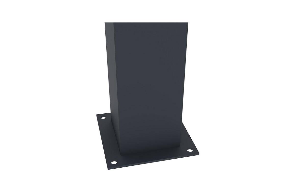 SICHTSCHUTZZAUN 2er-Set Adula grau 1,9m H.170cm aluminium - Grau, Metall (378/166cm) - Casanoov