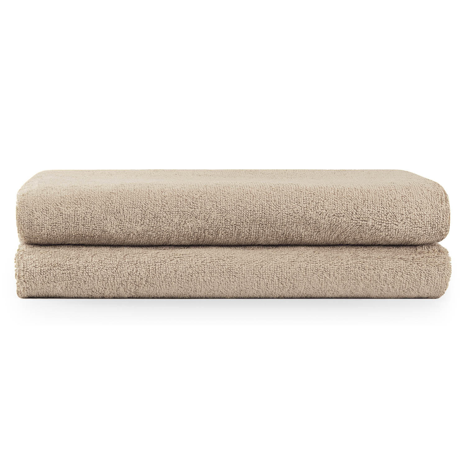 BADETUCH 2er-Set, 2x Badetuch 70/140 cm, Taupe - Taupe, Textil (70/140cm) - Blumtal