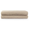 BADETUCH 2er-Set, 2x Badetuch 70/140 cm, Taupe - Taupe, Textil (70/140cm) - Blumtal