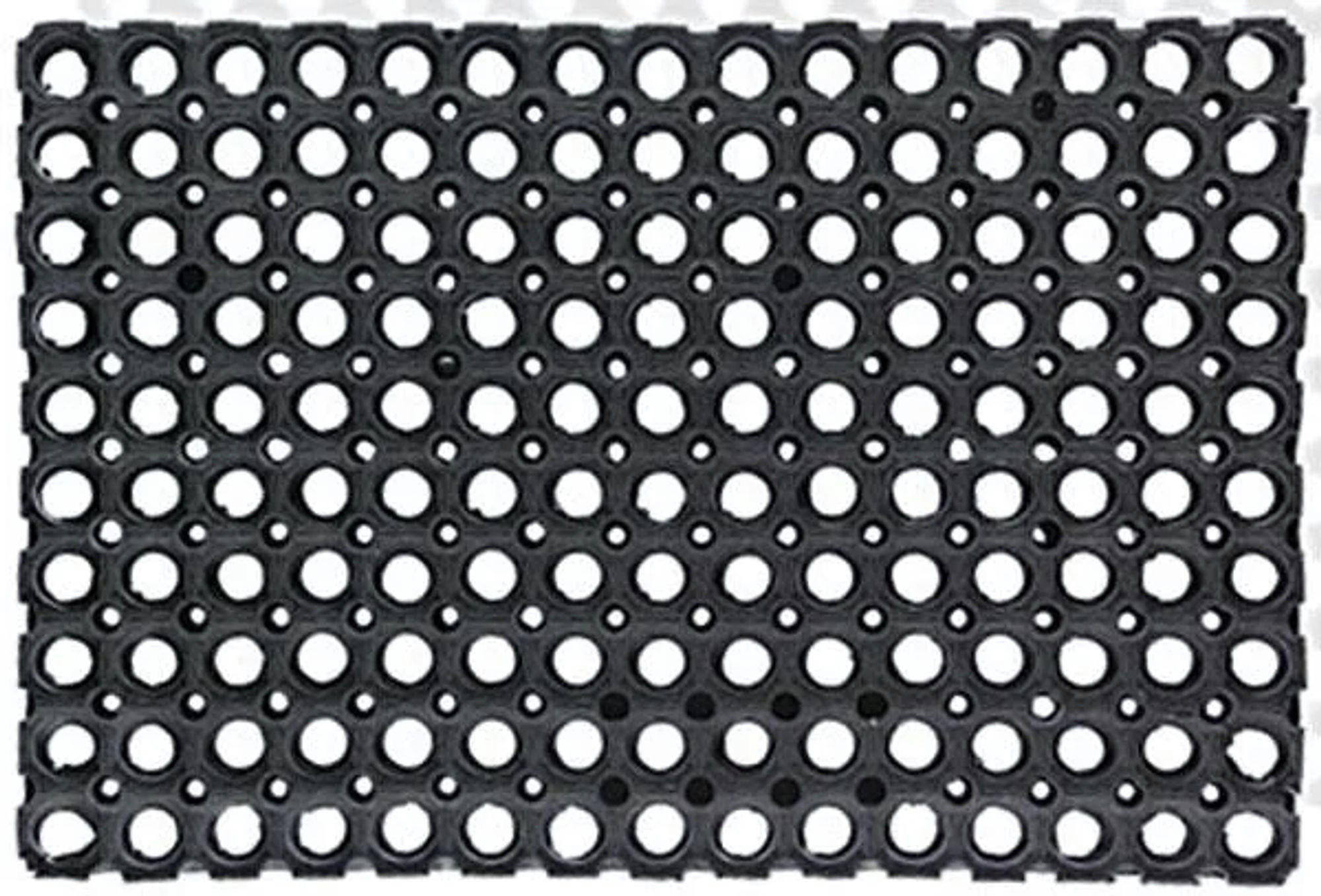 FUSSMATTE Gummi Ringmatte, rutschfest, 40 x 60 cm - Schwarz, Kunststoff (60/40cm) - Westfalia