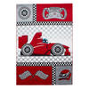 KINDERTEPPICH Rennwagen Polypropylen gewebt saugroboter Kurzflor Kinderzimmer Rot Rechteckig 120x170 - Rot, Textil (120/170cm) - KADIMA DESIGN