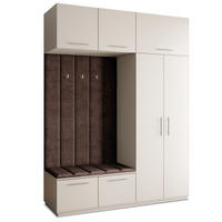 GARDEROBENSCHRANK REMA 180/240/60 cm Modern Garderobe-Set Kaschmir - Kaschmir/Braun, Holzwerkstoff (180/240/60cm) - MASSENO