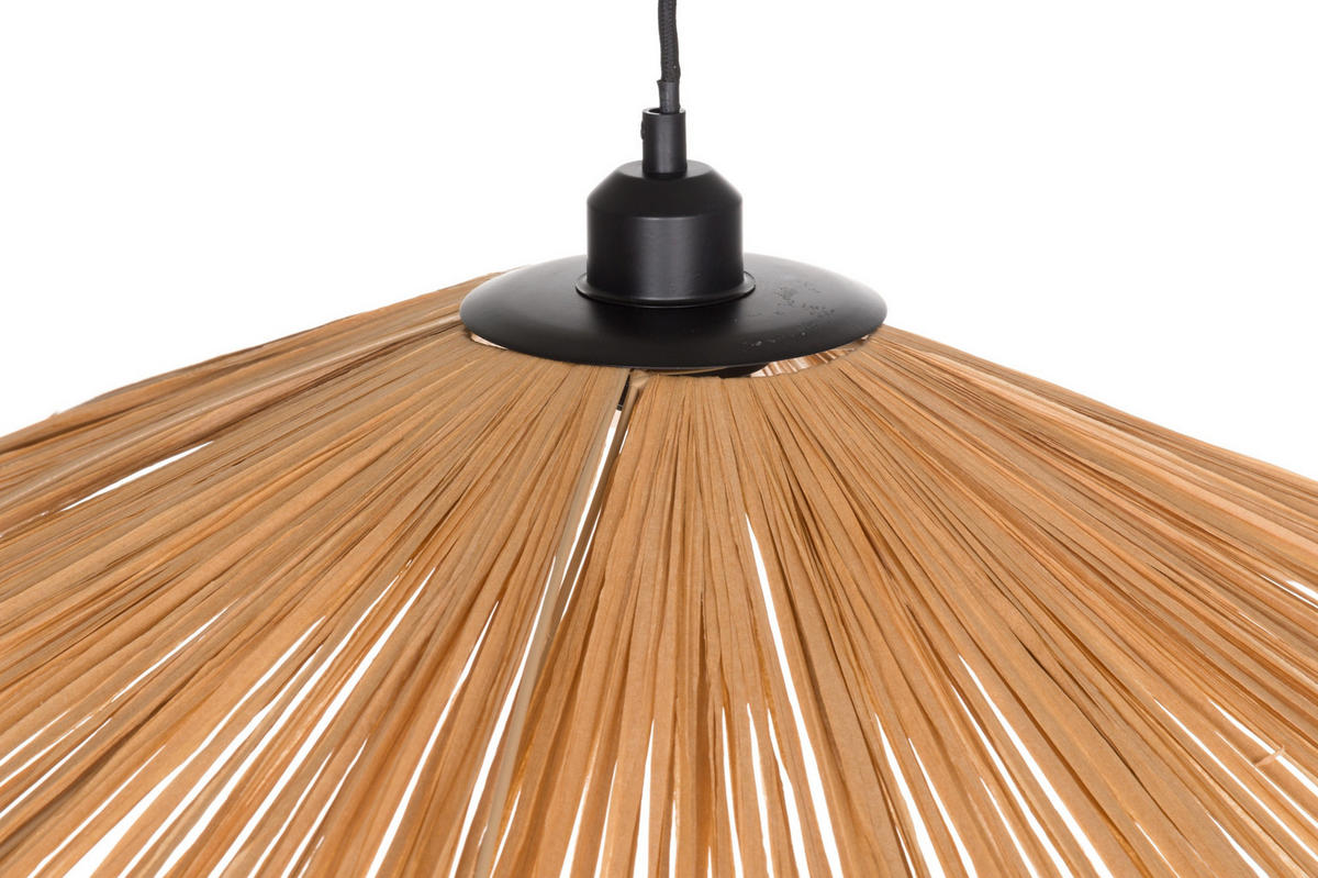 DECKENLEUCHTE Leija Ø 68 cm - Braun, Naturmaterialen (68/68/138cm)