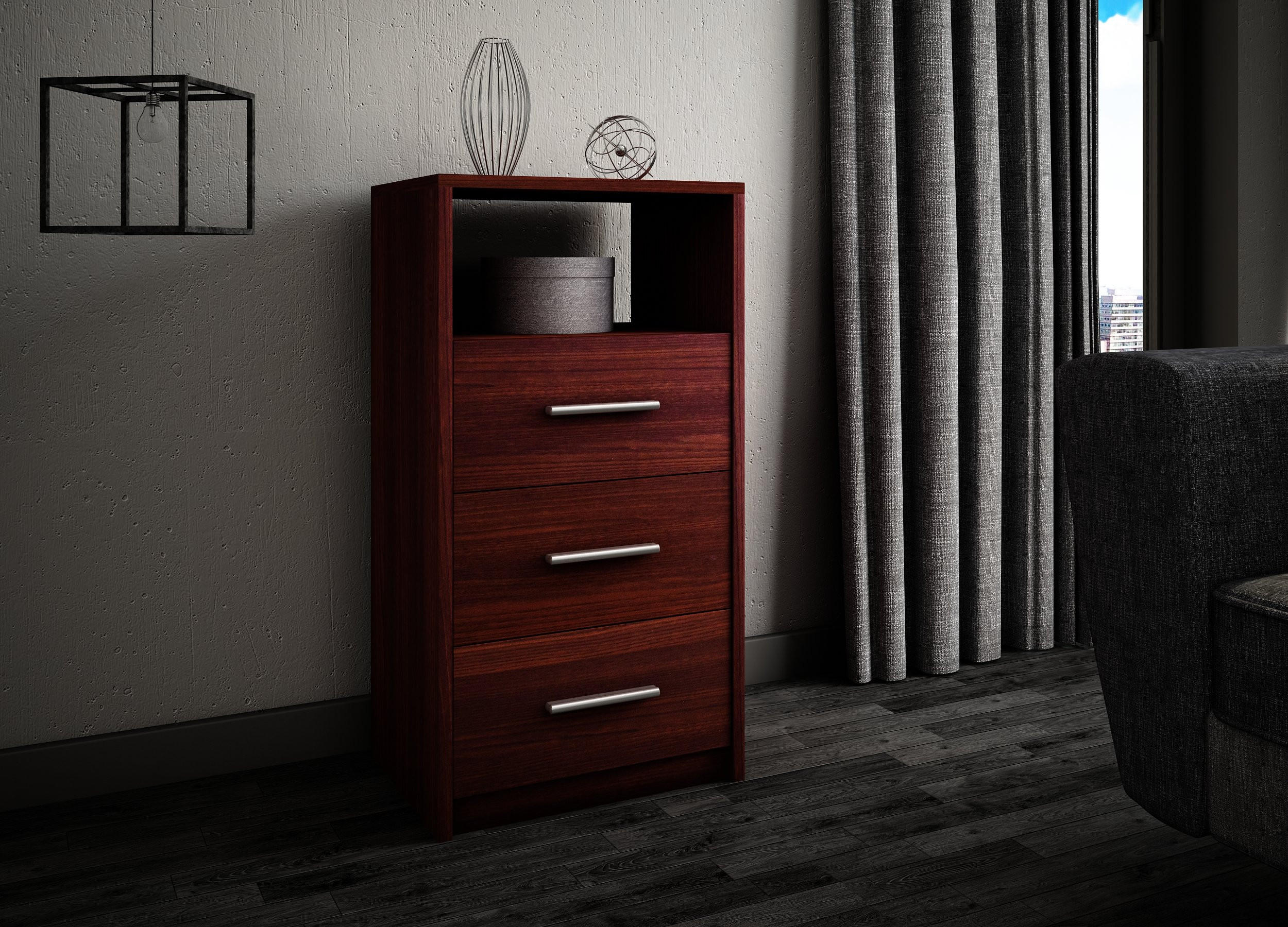 KOMMODE 3SO Wenge 40/35/75 cm - Wengefarben, Holzwerkstoff (40/75/35cm) - Matkam Möbel