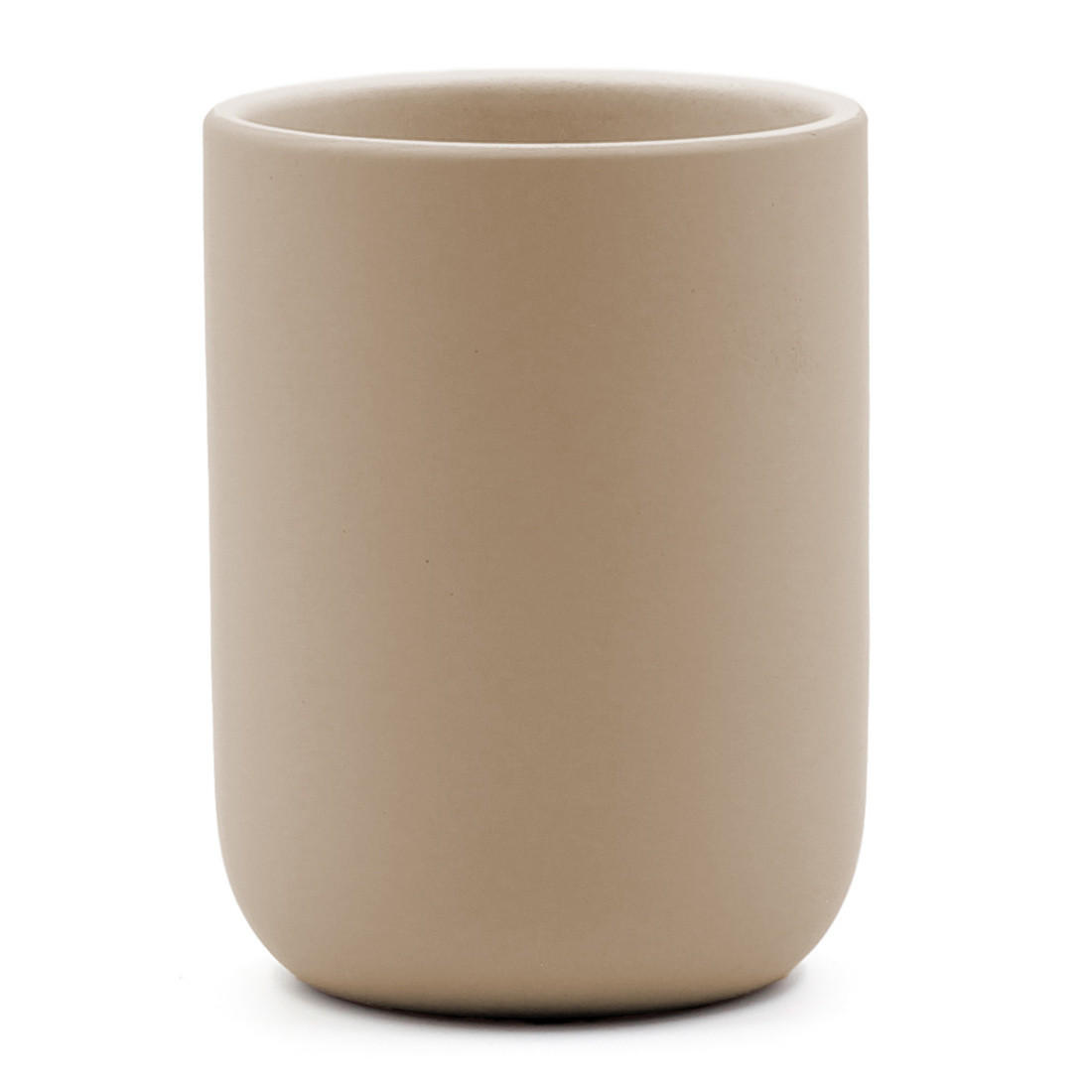 Douceur d´intérieur Zahnbürstenbecher Taupe 7.5x10.5x7.5 cm