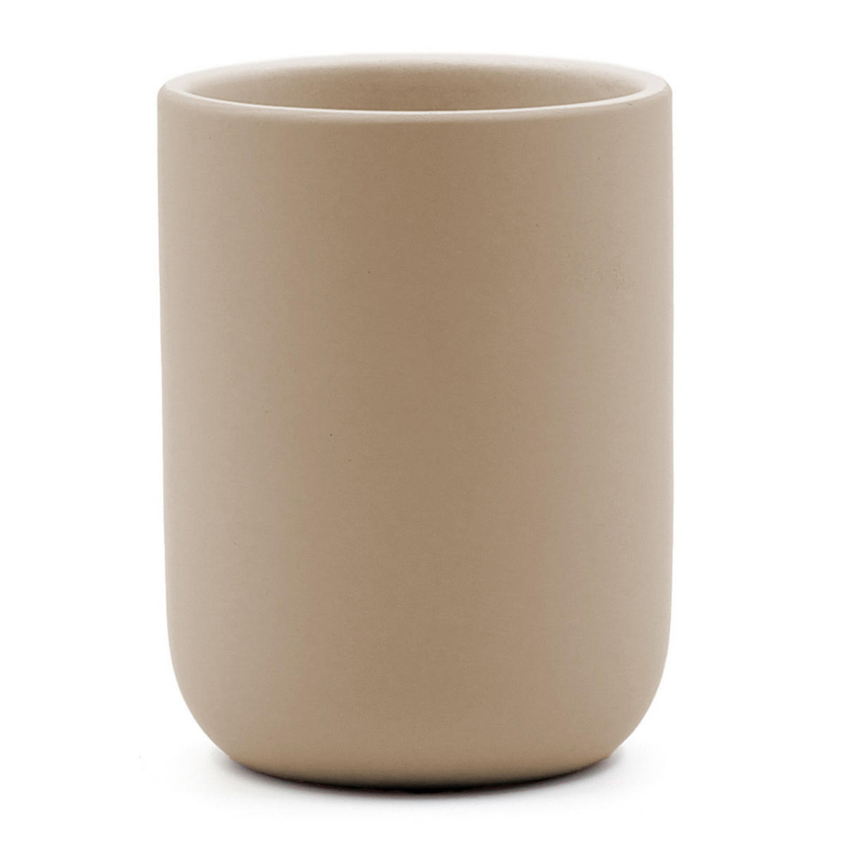 ZAHNBÜRSTENBECHER Ceralie Ø 7,5 cm - Taupe, Keramik (7.5/10.5/7.5cm) - Douceur d´intérieur