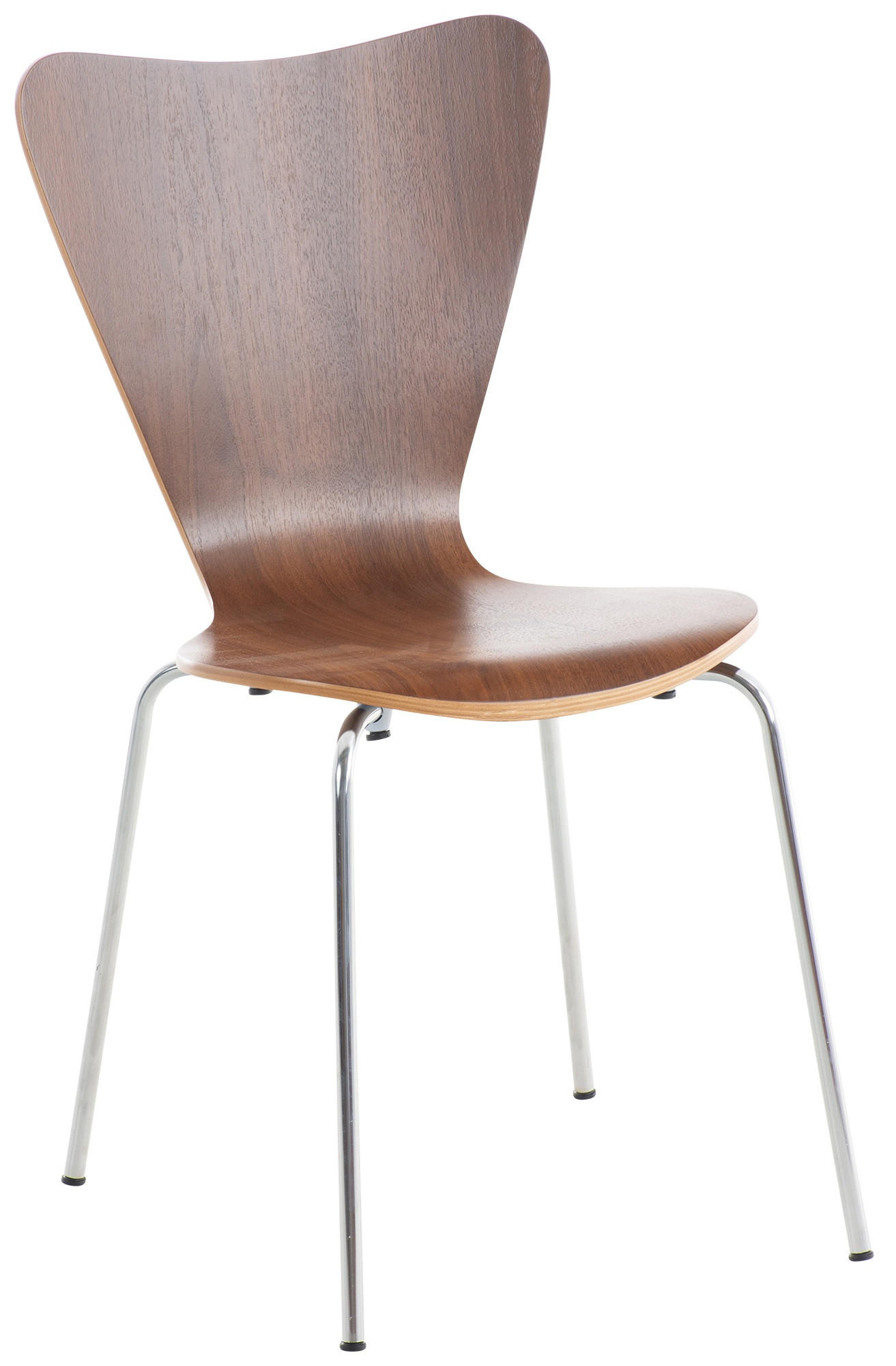 CLP Besucherstuhl Walnuss 45x85x49 cm