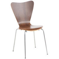 BESUCHERSTUHL Holz walnuss - Walnussfarben, Holz/Metall (45/85/49cm) - CLP