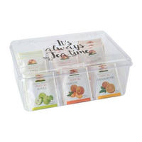 TEEDOSE 21,5 x 15 x 8,5 cm - Transparent, Kunststoff (21.5/8.5/15cm) - Excellent Houseware