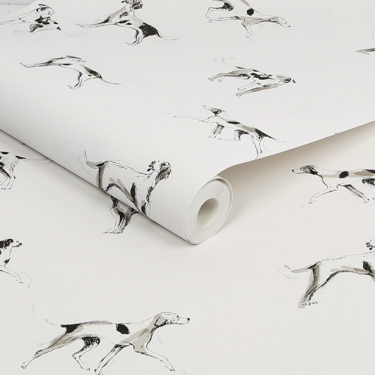 VLIESTAPETE - Wohlfühl‑Hunde Weiß - Weiß, Papier/Kunststoff (52/1000cm) - Joules