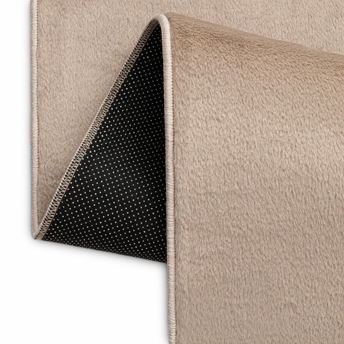 KURZFLORTEPPICH LUMI hellbraun kuschelweich waschbar 240/340 cm - Hellbraun, Textil (240/340cm) - Tapiso