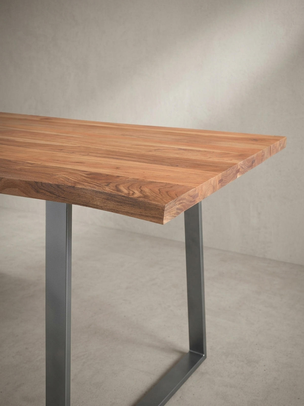 SCHREIBTISCH Massivholz Baumkante Chromgestell Handarbeit TARN, Goldbraun-Chrom 120x60x76 cm - Chromfarben/Braun, Holz/Metall (60/120/76cm) - KADIMA DESIGN