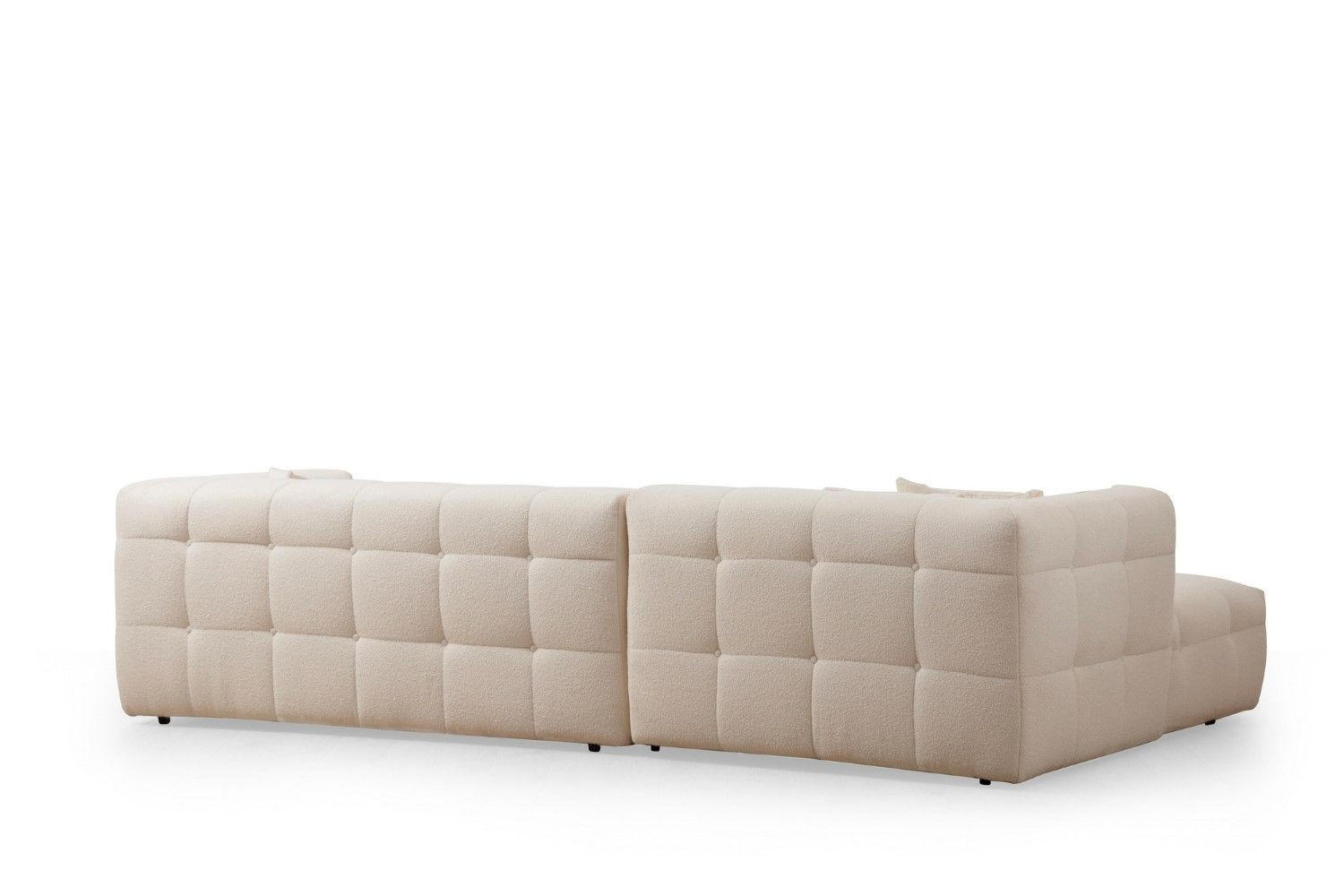 ECKSOFA modernes Design - Beige/Schwarz, Holz/Kunststoff (300/150cm) - myHomelando