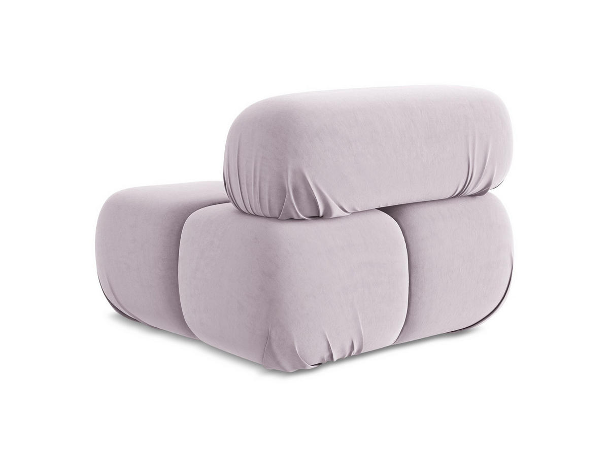SESSEL Samt Stoff Violett - Lila/Flieder, Kunststoff/Textil (96/70/95cm) - Makamii