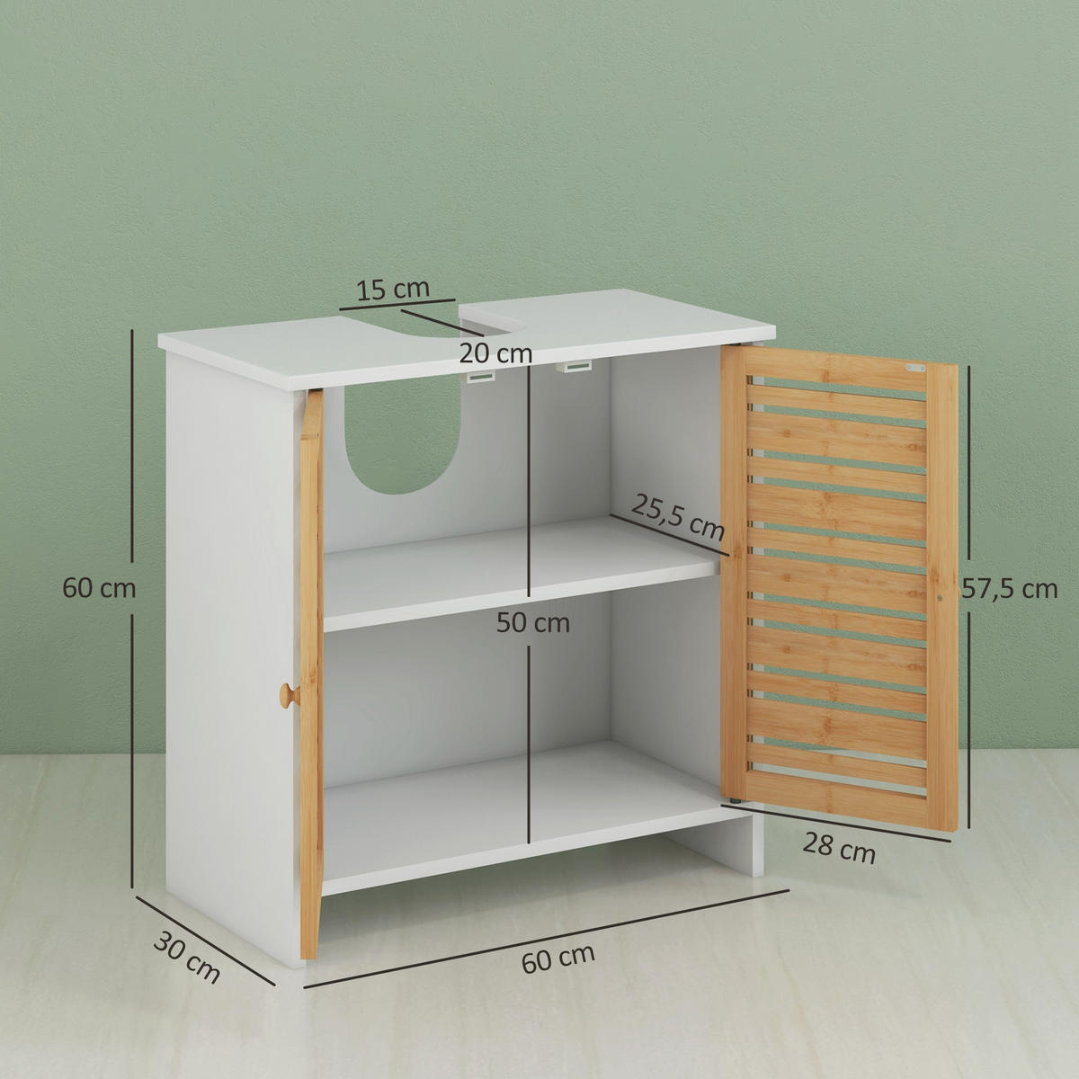 HÄNGESCHRANK Weiß 1 Stück - Weiß, Kunststoff (60/60/30cm) - GiPP