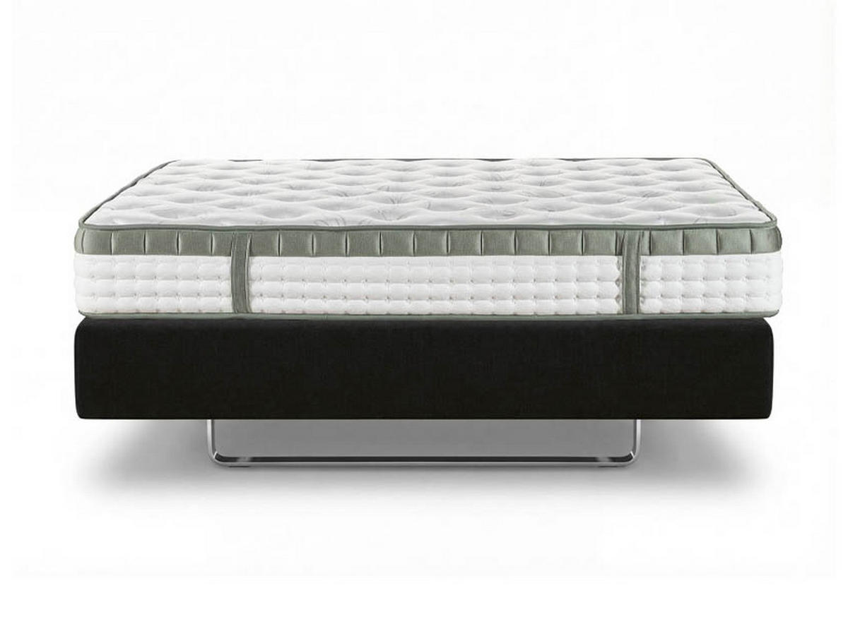 POLSTERBETTSET Retro 160x200 Grau - Grau, Textil/Metall (160/200cm) - Villa Möbel