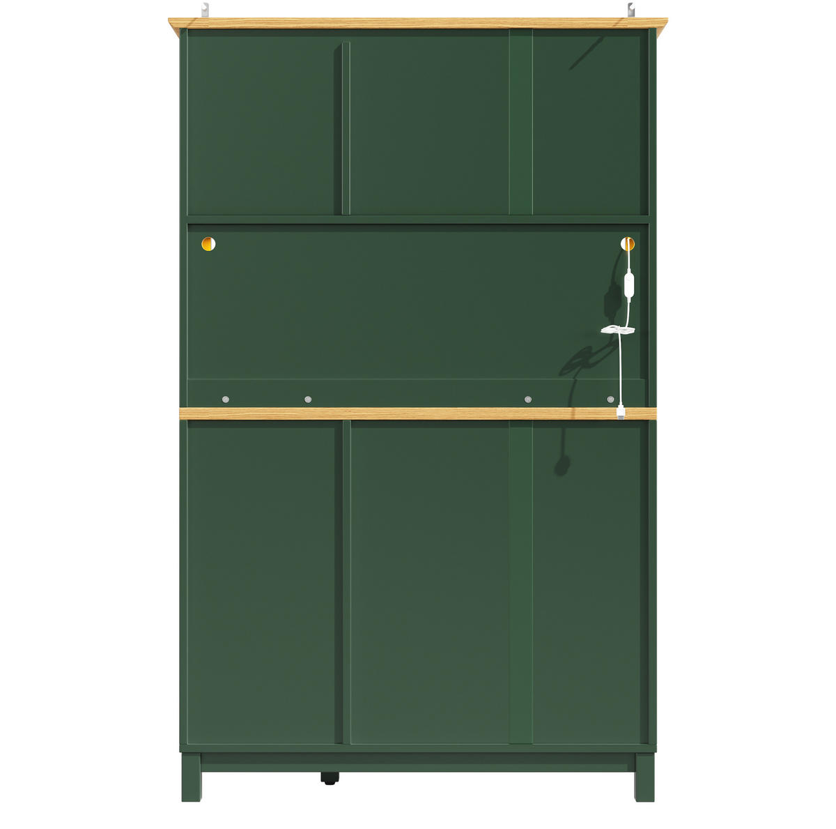 BUFFET 105,5/40/180 cm aus MDF mit LED-Lichtleiste und großem Stauraum Grün - Grün, Holzwerkstoff (105.5/180/40cm) - Modenvie