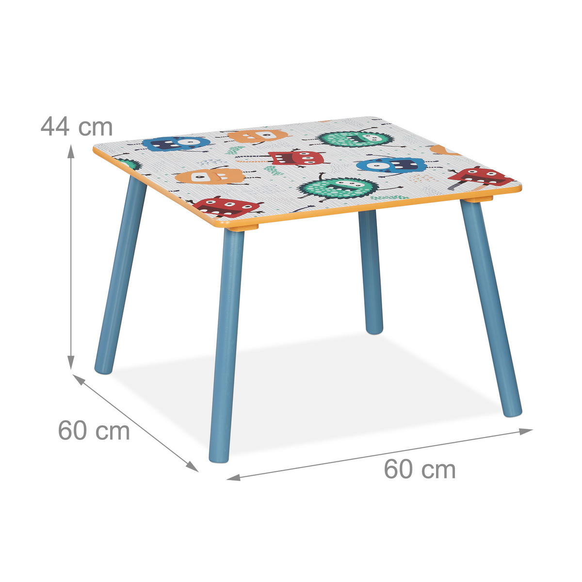 3-TLG.KINDERSITZGRUPPE - Multicolor, Holz/Holzwerkstoff (60/44/60cm) - Relaxdays