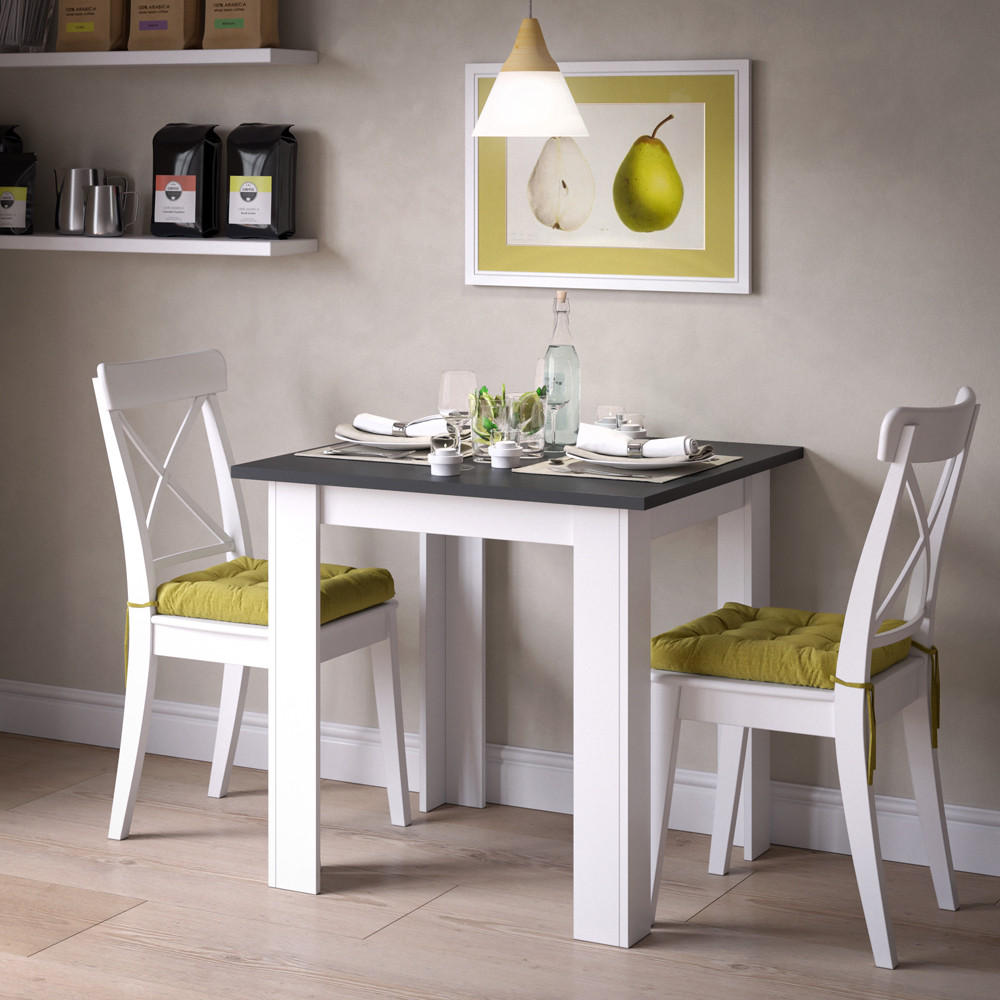 ESSTISCH Karlos Anthrazit 80 x 80 cm - Anthrazit, Holzwerkstoff (80/80/76.6cm) - Vicco