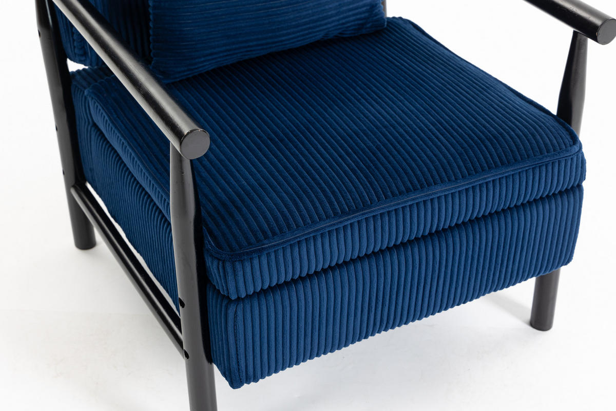 SESSEL Akzentstuhl mit Lendenpolster, DE-42320, Blau - Blau, Holzwerkstoff (66/73/83cm) - ComfortXL