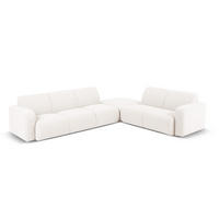 ECKSOFA rechts Molino aus Boucle weiß 6 Sitzplätze - Weiß, Textil (250/315cm) - Micadoni