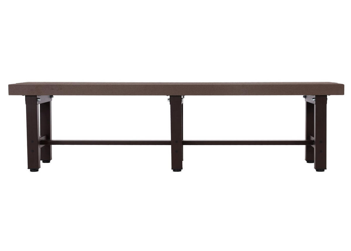 GARTENBANK Alu 40x150x34cm Braun - Braun, Kunststoff (150/40/34cm) - PROREGAL
