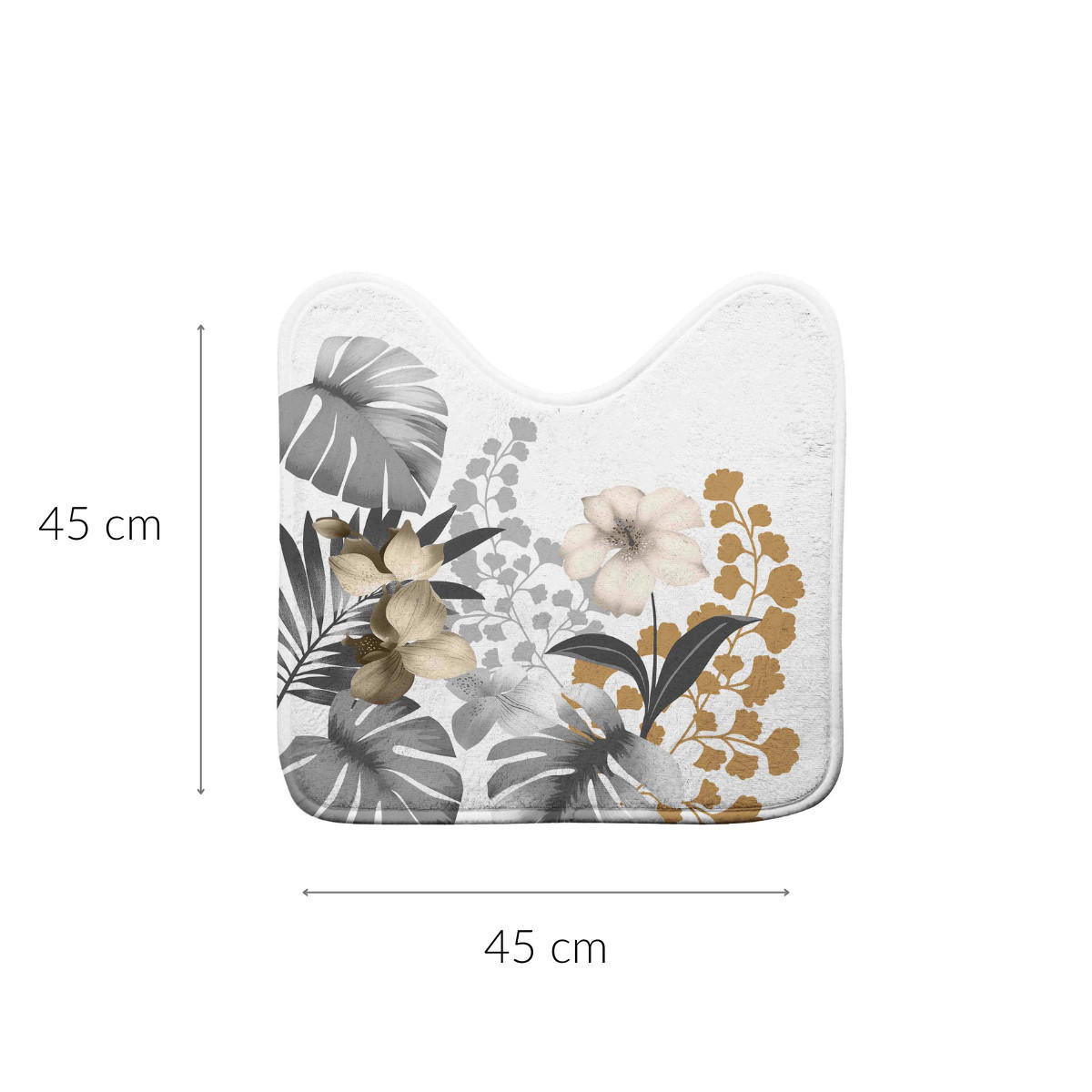 TOILETTENTEPPICH Kelly 45/45 cm mit Blumenmuster - Multicolor, Textil (45/45cm) - Douceur d´intérieur