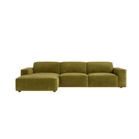 ECKSOFA Cursal L-Form, Stoff Salvador, Olive, Links - Olivgrün, Holz (284/166cm) - Kaiser Möbel
