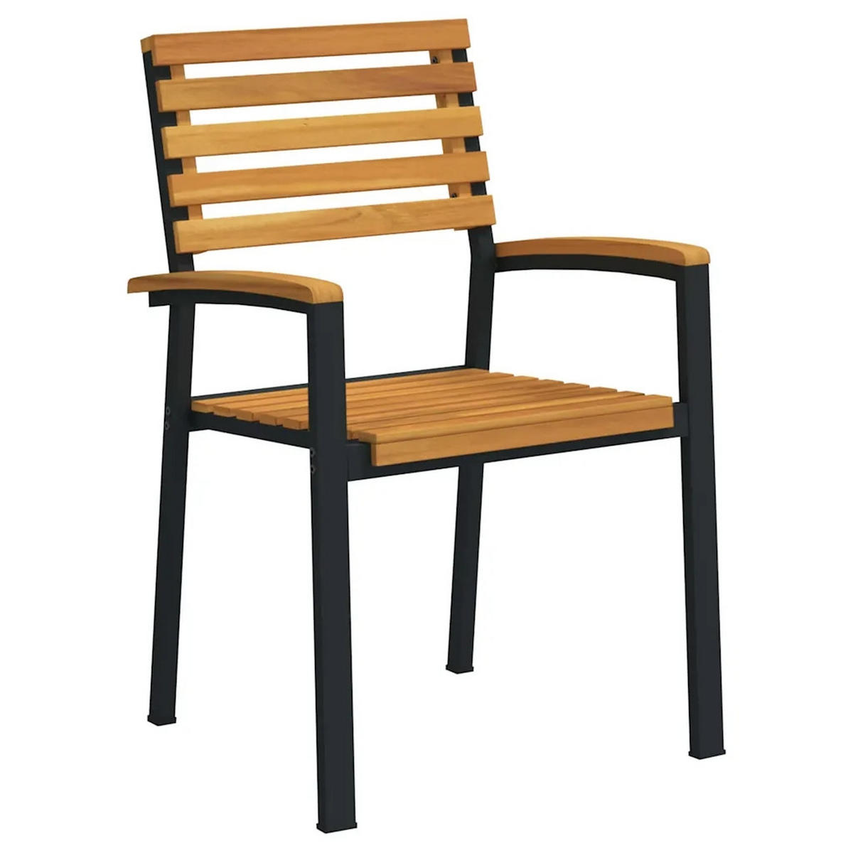 LOUNGEGARNITUR Garten 7-teiliges Schwarz - Schwarz, Holz - Kaket