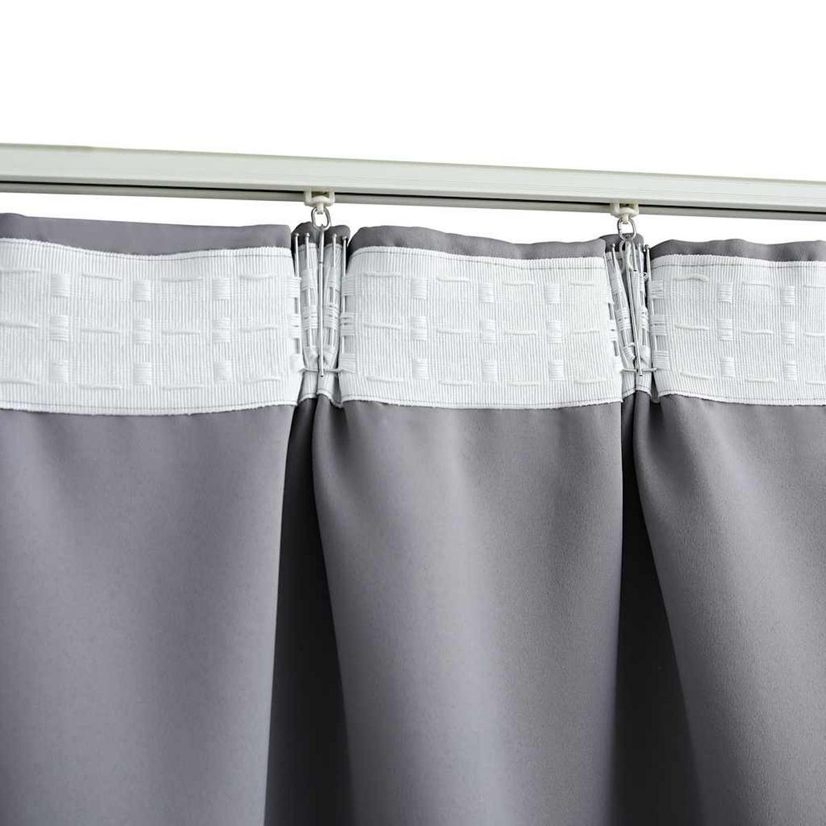 VERDUNKELUNGSVORHANG Mit Haken Grau 290/245 Cm - Grau, Textil (290/245/245cm) - vidaXL