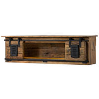WANDREGAL Mango / Altholz 130x25x35 natur lackiert RAILWAY LUX #152 - Naturfarben, Holz (130/35/25cm) - Massivmoebel24