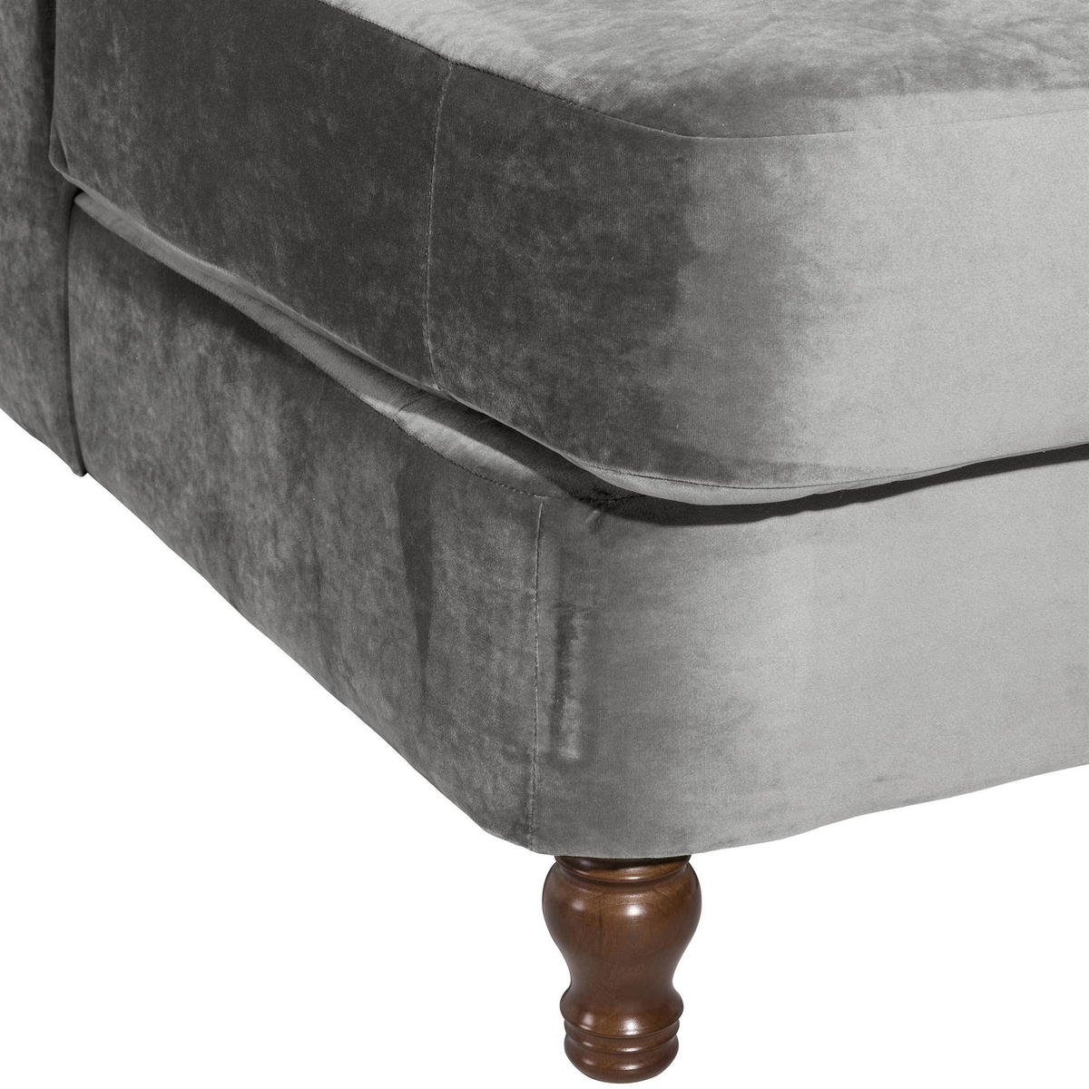 SESSEL XXL inkl. Kissen Karley Samtvelours grau - Grau, Kunststoff (103/103/149cm) - 58aufmkessel