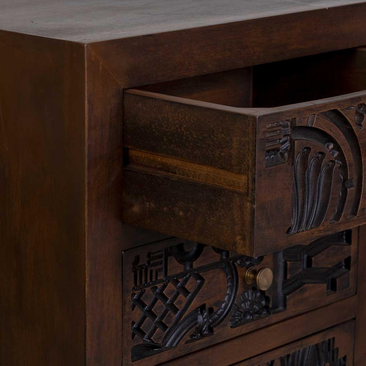 KOMMODE aus holz 45x40x100cm - Braun, Holz (45/100/40cm) - Wanderlust