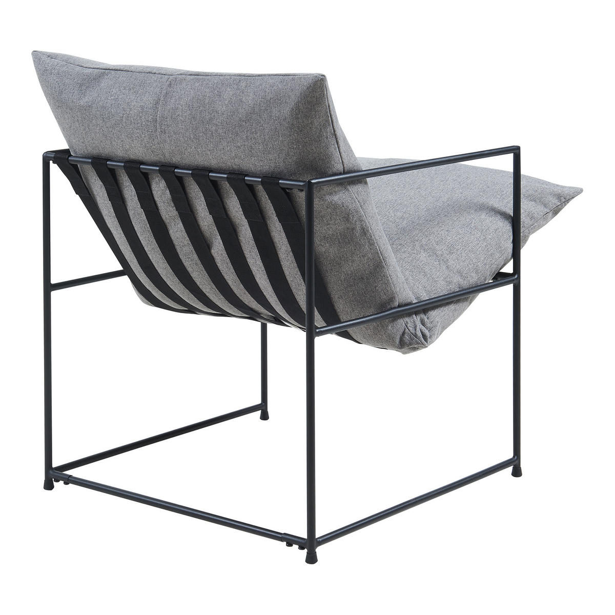 SESSEL Utsjoki - Dunkelgrau/Schwarz, Textil/Metall (61/90/70cm) - [en.casa]