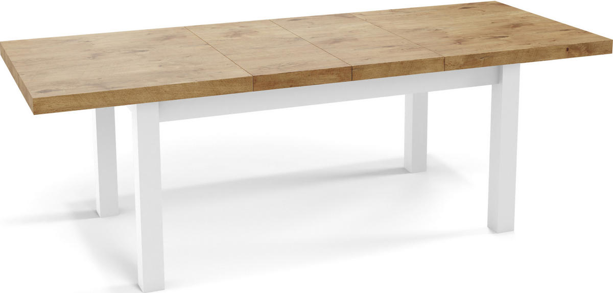 ESSTISCH Avena rechteckig ausziehbar, Lancelot Eiche 200/100/78 - Eichefarben/Weiß, Holz/Holzwerkstoff (200/100/78cm) - WFL GROUP