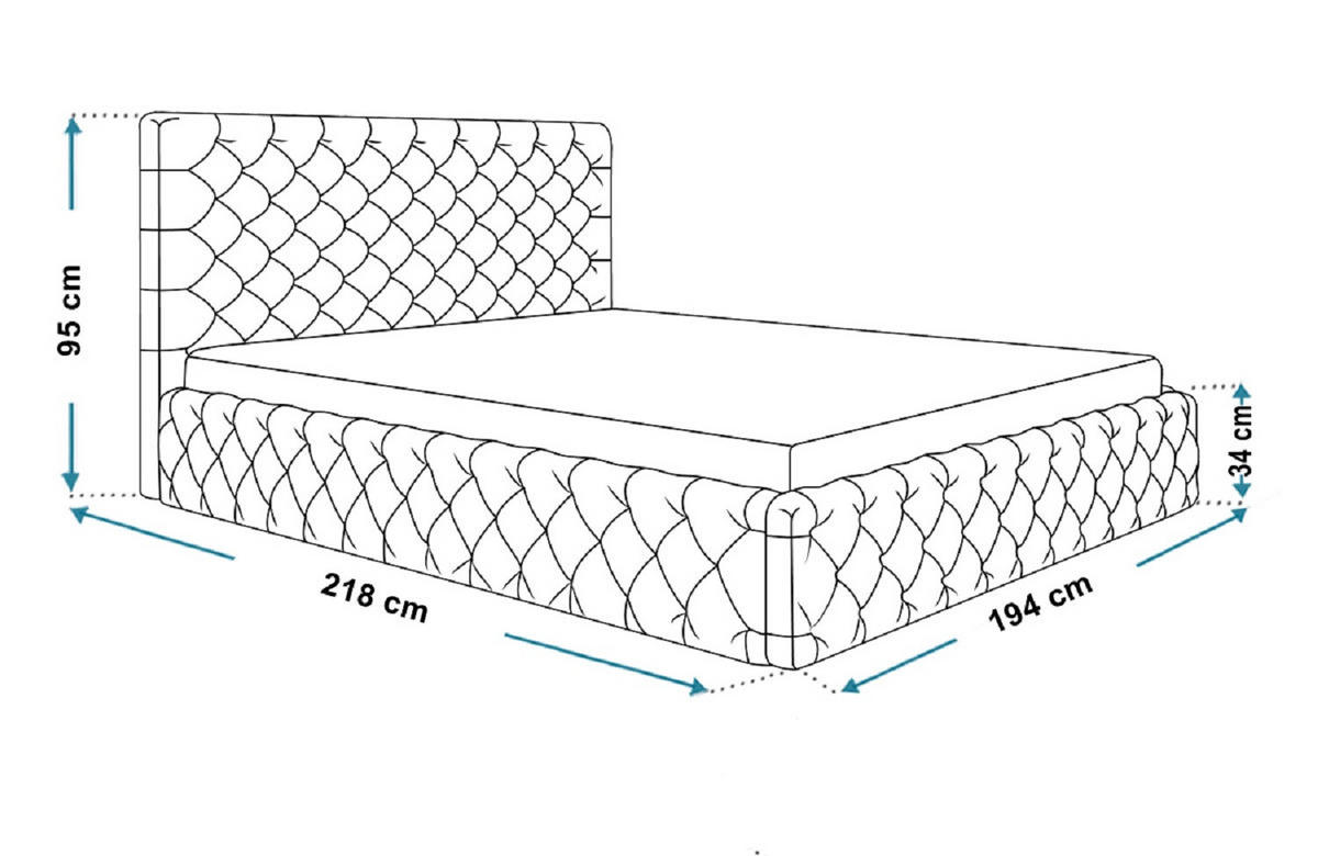 POLSTERBETT 180x200 mit Lattenrost Furis, Glamour, Beige - Beige, Holz/Textil (180/200cm) - Emporius