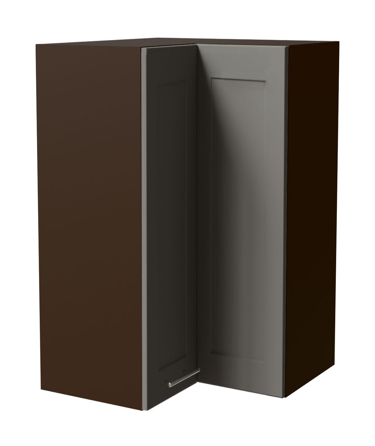 ECKHÄNGESCHRANK Oslo W14/60 Lava / Dust Grey Matt 60 / 60 / 96cm - Dunkelgrau/Grau, Holz/Holzwerkstoff (60/96/60cm) - Feldmann-Wohnen